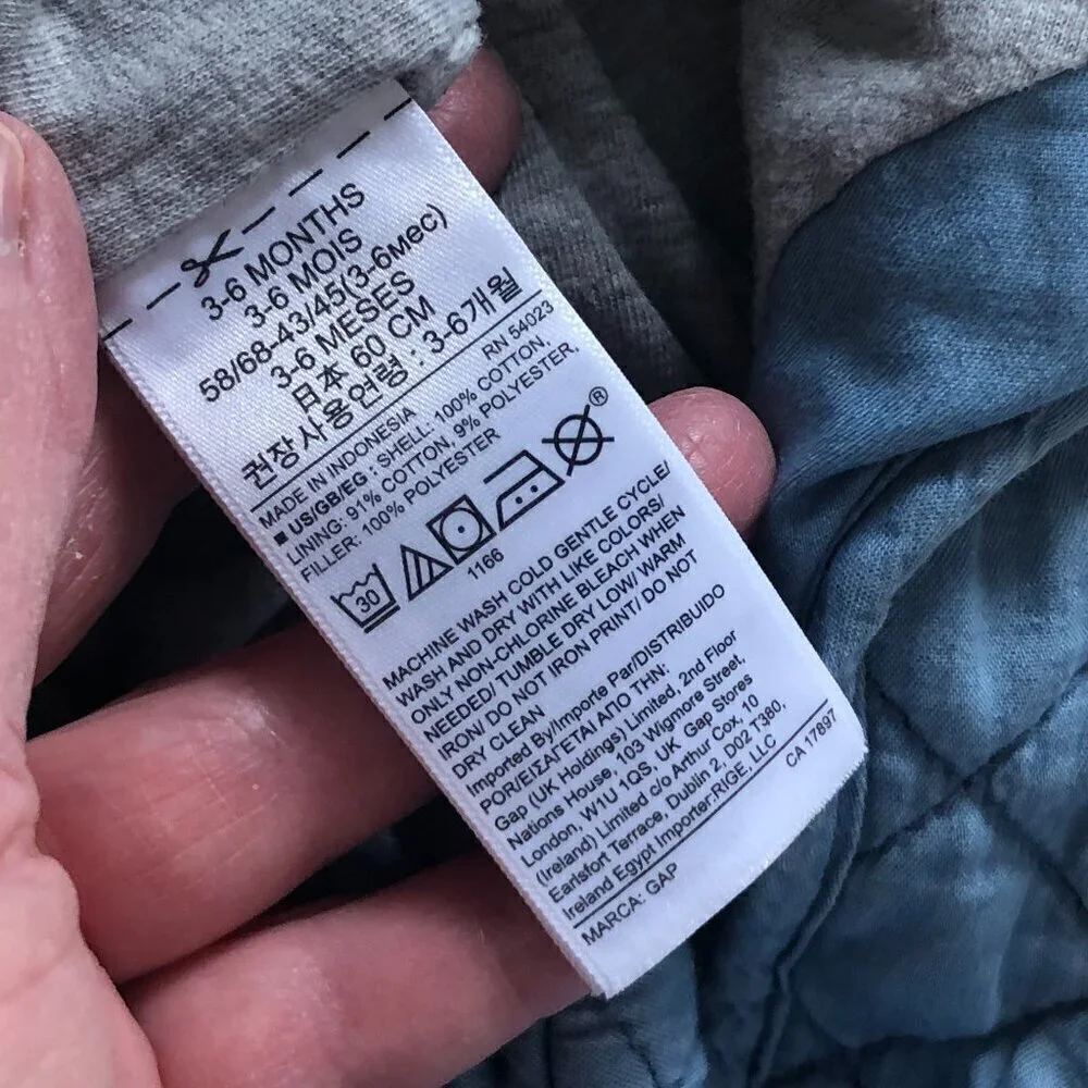 Gap Denim Bear Quilted Bunting